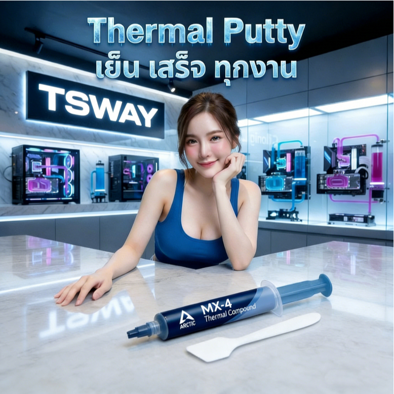 ARCTIC MX-4/MX-5/MX-6 ซิลิโคน นำความร้อน CPU GPU *แถมฟรี ไม้ปาด*บปัญหาความร้อน คืนฟอร์มความแรง Cooli