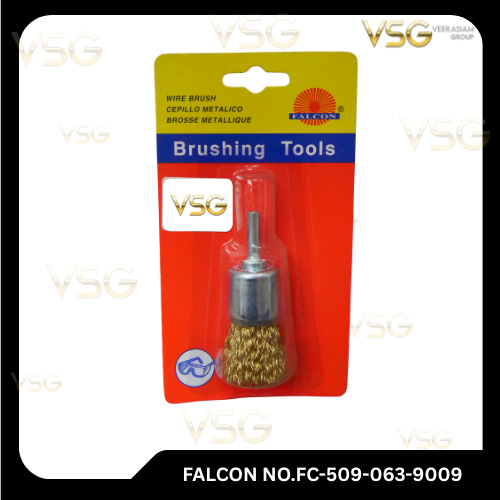 แปรงลวดพู่กันสีทองมีแกน FALCON NO.FC-509-063-9009 ขนาด 25 x 24 mm.