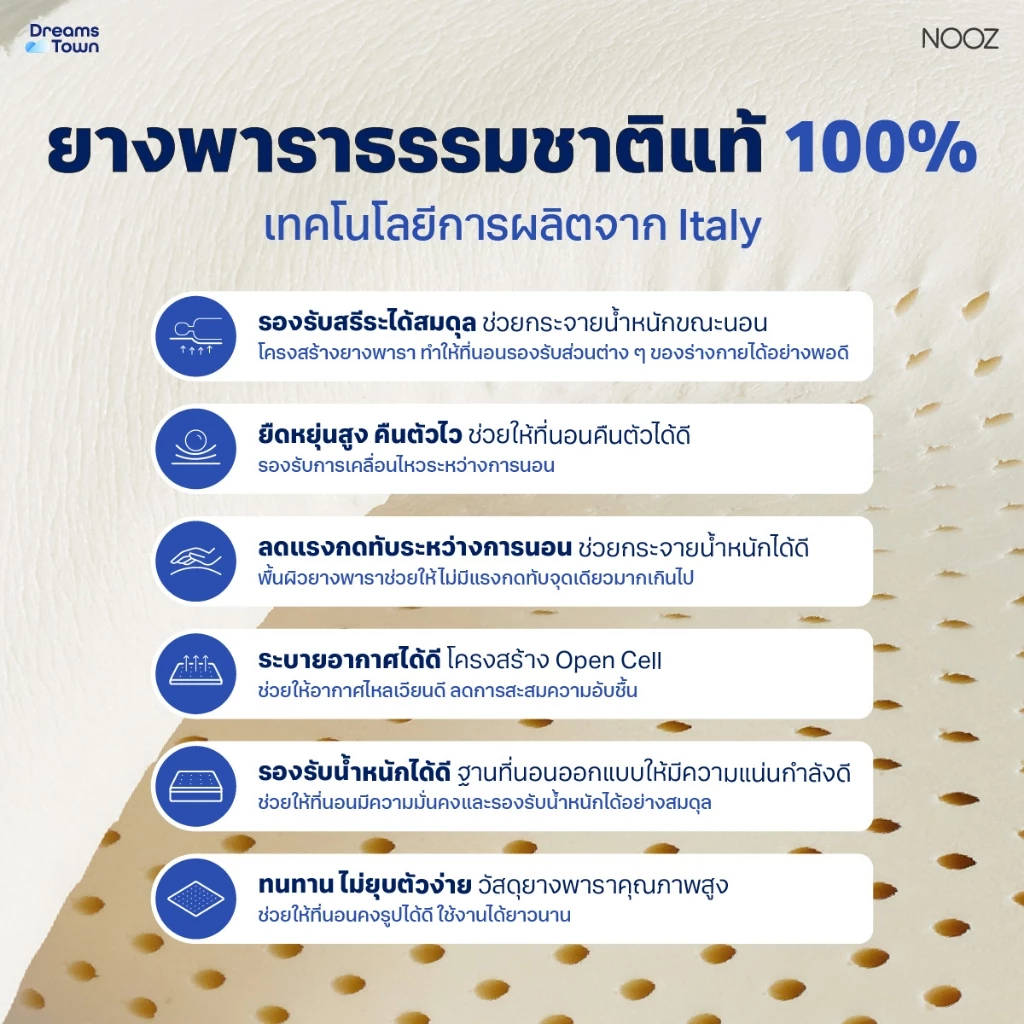 ที่นอนยางพารา NOOZ Sunny Evo thumbnail 3