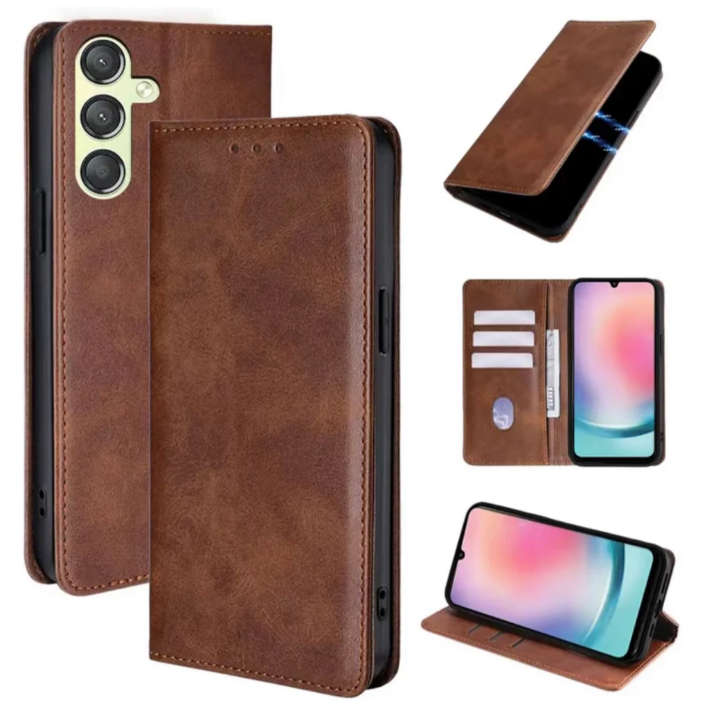 เคสฝาพับหนัง ตั้งได้ For SAMSUNG A07 A27 A17 A37 A57 5G A55 A35 A25 A15 A14 A24 A34 A54 A06 A16 A05 A05S A36 A56 กระเป๋า
