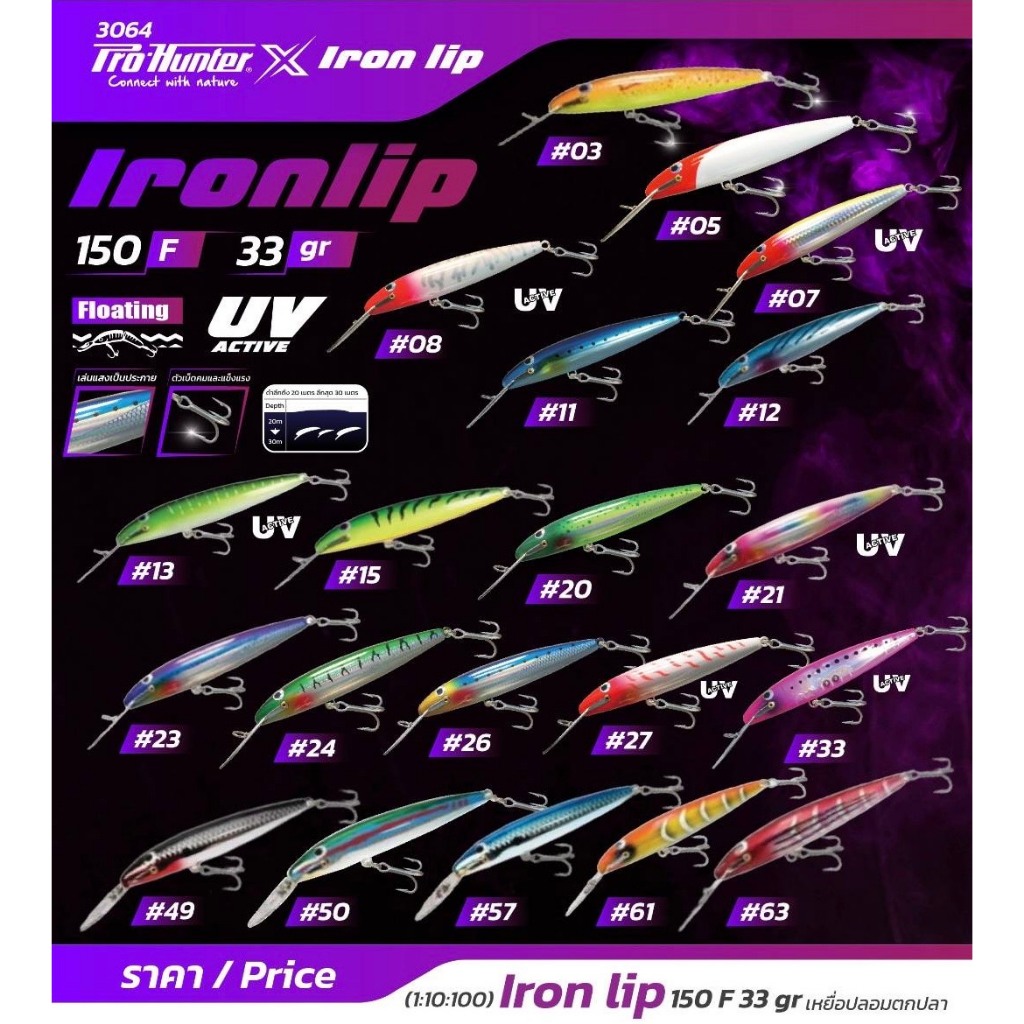 เหยื่อปลอม Prohunter Iron lip
