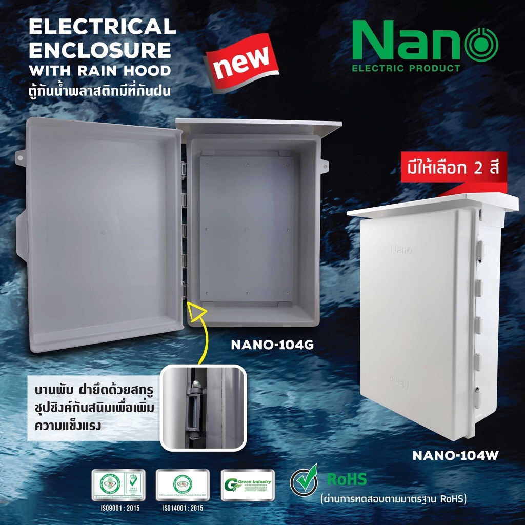ตู้กันฝน NANO 104w 104G 15x21x8  (1 ชิ้น/กล่อง) NANO-104 เบอร์4