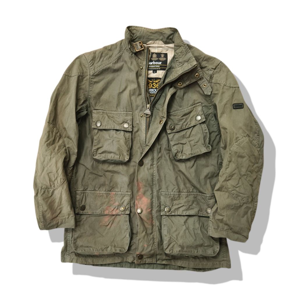 Barbour International Utility Pockets Motorcycle Jacket(M) มือสอง รอบอก 43”