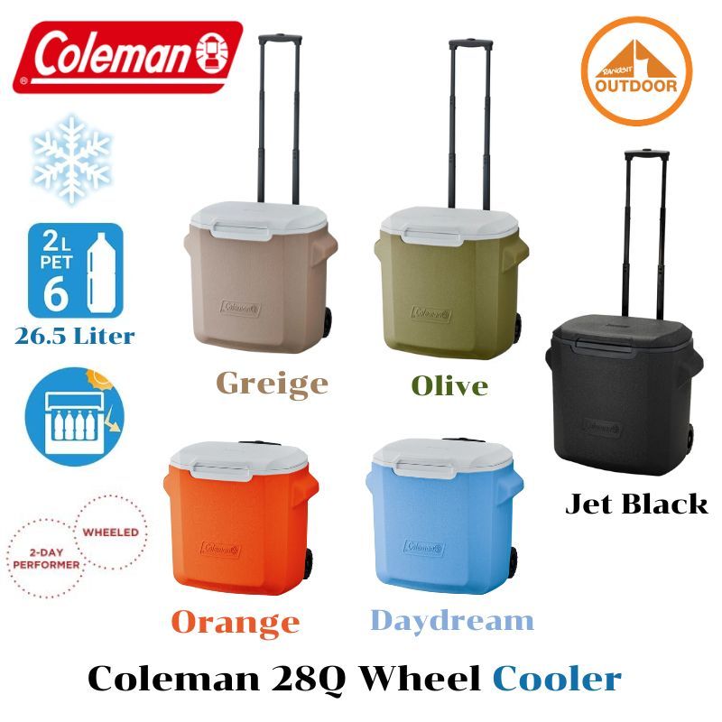 Coleman 28Q Wheel Cooler กระติกนำ้แข็งแบบล้อลากขนาด 26.5 ลิตร พกพาเดินทางสะดวก