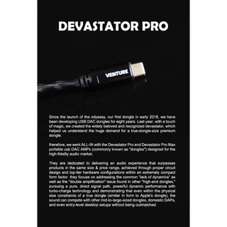 [ประกันศูนย์ไทย] VE Devastator Pro DAC/AMP หางหนู ดีไซน์ Pure Line-out ลดความเพี้ยน ให้เสียงธรรมชาติ