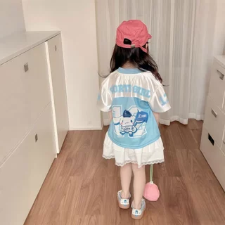 Beryl kids🌸เสื้อผ้าเด็กสาวแฟชั่น🎀เสื้อยืดแขนสั้นเด็กผู้หญิง การ์ตูนน่ารัก หวานและเย็นสบาย ฤดูร้อน สไตล์เกาหลี