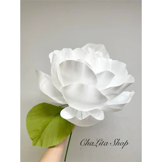 ดอกมะลิซ้อนยักษ์ วันแม่ jasmine flower ดอก40,60 ยาว ~ 80ซม ดอกไม้ยักษ์, Giant flower, ของขวัญ พร็อพถ่ายรูป paper flower