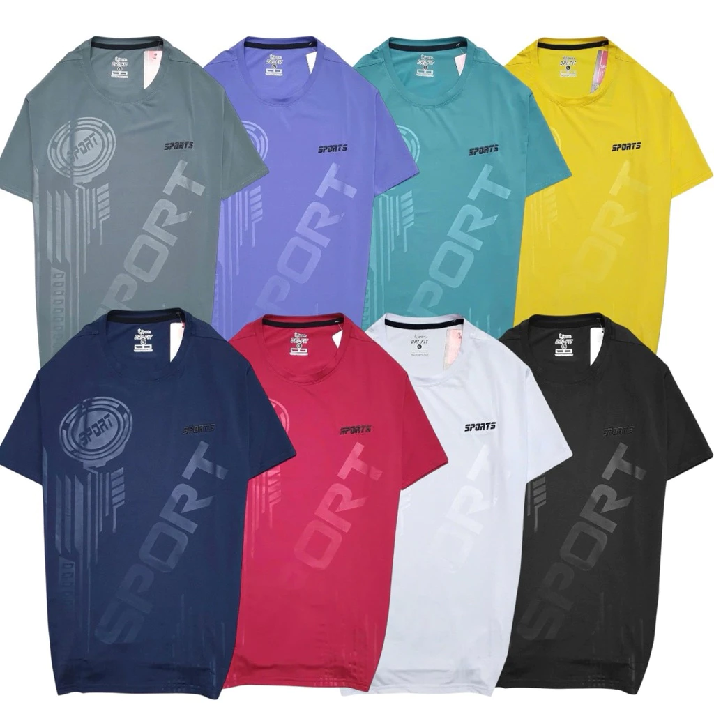เสื้อกีฬาคอกลมsport เสื้อออกกำลังกายเกรดA ผ้าเด้งยืดหยุ่นใส่สบายไม่ร้อน