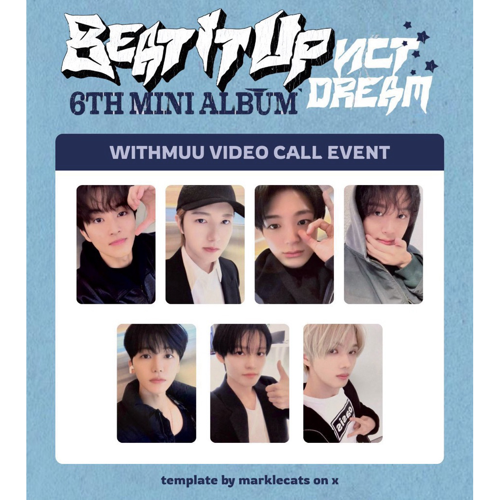 พร้อมส่ง การ์ด nct dream withmuu beat it up biu video call fansign