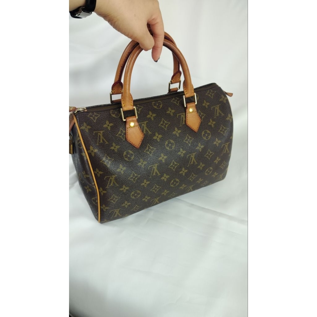 (มือสองงานตู้)กระเป๋า speedy30" รุ่นใบไม้คาวฮายหนังแท้💯❗สินค้ามือสองงานลุ้น❗