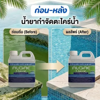 น้ำยากำจัดตะไคร่น้ำ สำหรับสระว่ายน้ำ 1000 ML ช่วยปรับน้ำใส สำหรับสระว่ายน้ำ