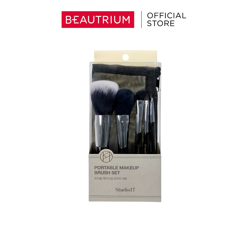 STUDIO17 Portable Makeup Brush แปรงแต่งหน้า 5pcs