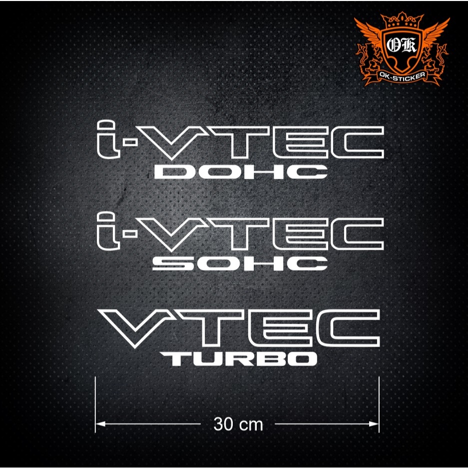 สติ๊กเกอร์ Honda i-vtec VTEC Turbo โลโก้ PVC กันน้ำ ทนแดด Sticker Car - รถยนต์, รถจักร