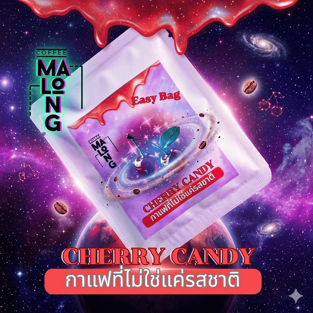 กาแฟคั่วบด Easy Bag (กาแฟพร้อม DRIP) "Cherry Candy" กลิ่น"เชอร์รี่แคนดี้"