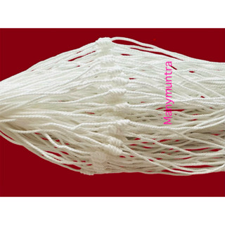 สายสิญจน์ผูกข้อมือ ฝ้ายมงคล ยาว27-30ซม มัดละ100เส้น (สีขาว)