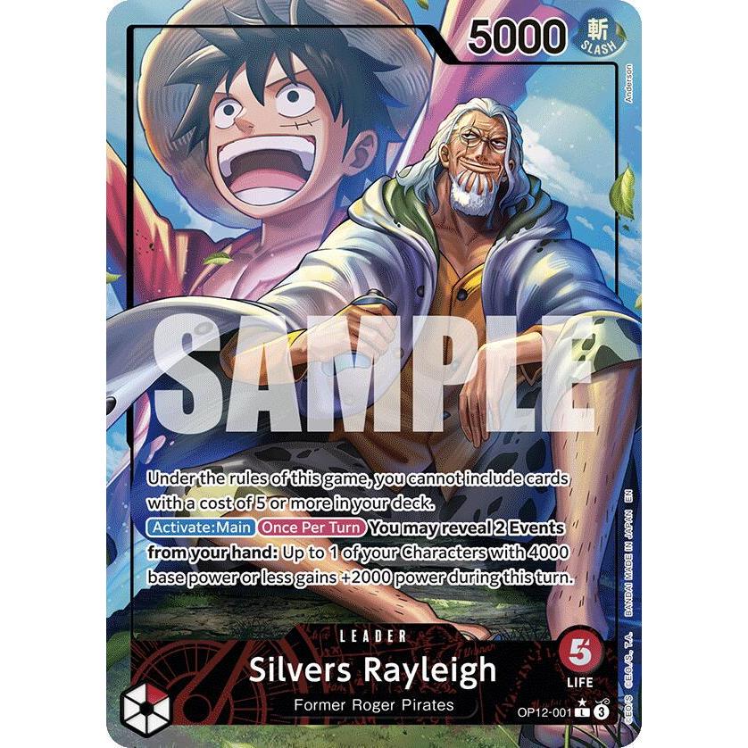 🔥 พร้อมส่ง 🔥🔥 One Piece Card Game Silvers Rayleigh [Alternate Art] OP12-001 (ENG)