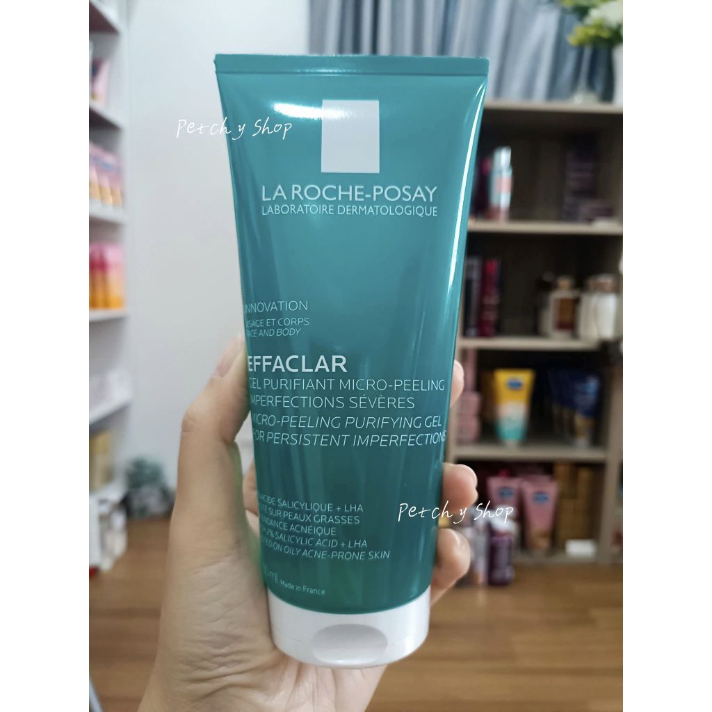 🔥La Roche-Posay Effaclar Peeling Gel 200ml. ลาโรช โพเซย์ เอฟฟาคลาร์ เจล 200มล. (โฟมล้างหน้าลาโรช)