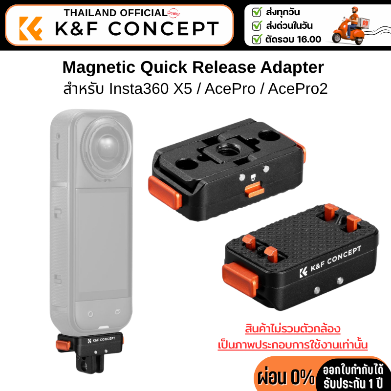 K&F Insta360 X5 / Ace Pro / Ace Pro2 Magnetic Quick Release Adapter (KF12.0002)
