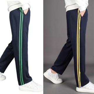 พร้อมส่ง กางเกงวอร์ม น้ำเงินกรมท่า 2 แถบข้าง HC ส่งจากไทย