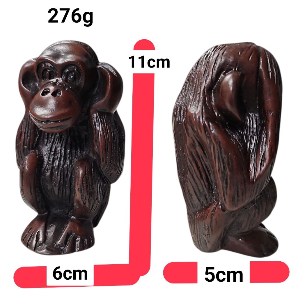 AMลิง 3 แบบ มงคล “ไม่ดู ไม่ฟัง ไม่พูด” เรซิ่น (Three Wise Monkeys)