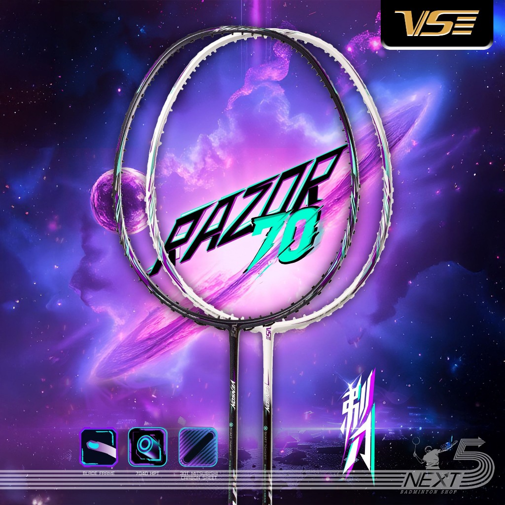VS ไม้แบดมินตัน รุ่น Razor 70 แถมเอ็น ซอง กริปยาง