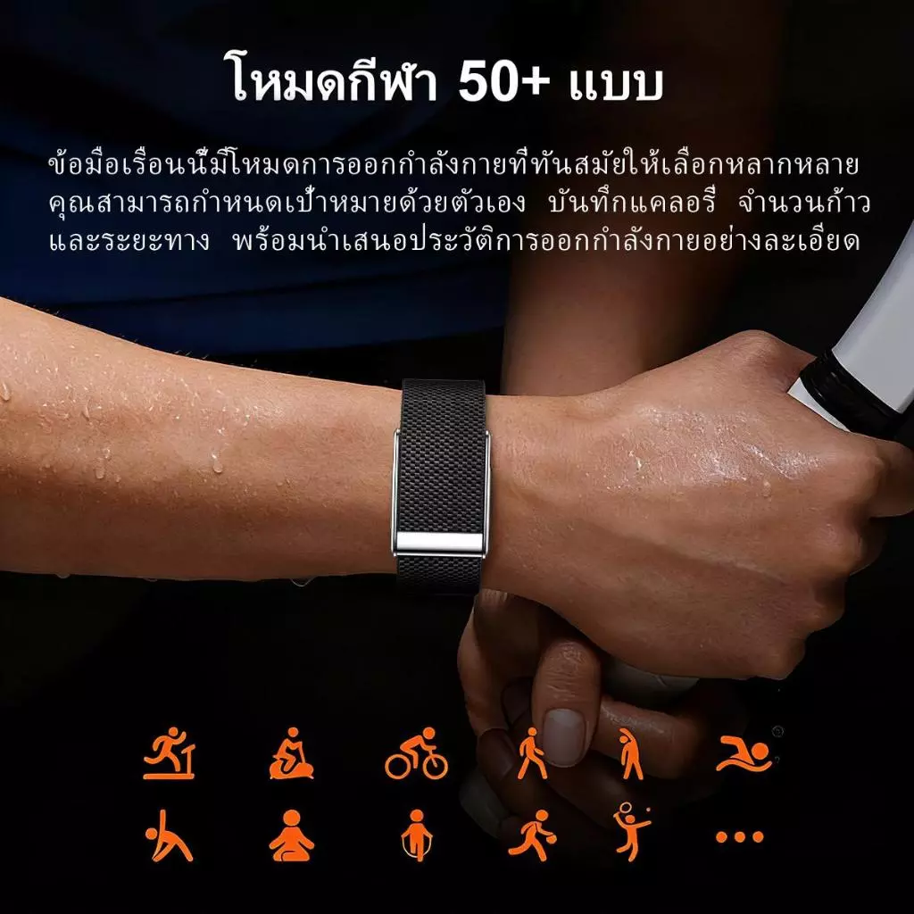 MAJDOMO LOOP Smart watch band ตรวจ ECG GPSวัดน้ำตาลไม่เจ็บตัว วัดความดันโลหิต กรดยูริก ไขมันในเลือด HRV thumbnail 3