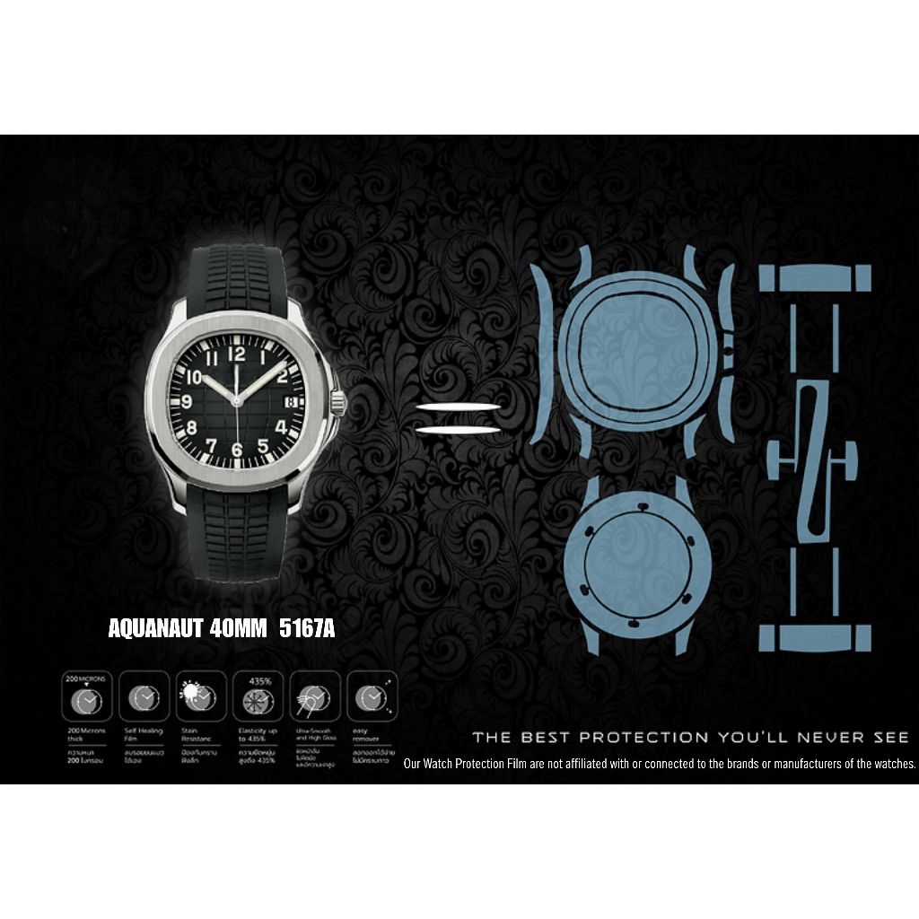 ฟิล์มป้องกันรอยนาฬิกา Watch Protection Film for PATEK PHILIPPE  AQUANAUT 40MM 5167A