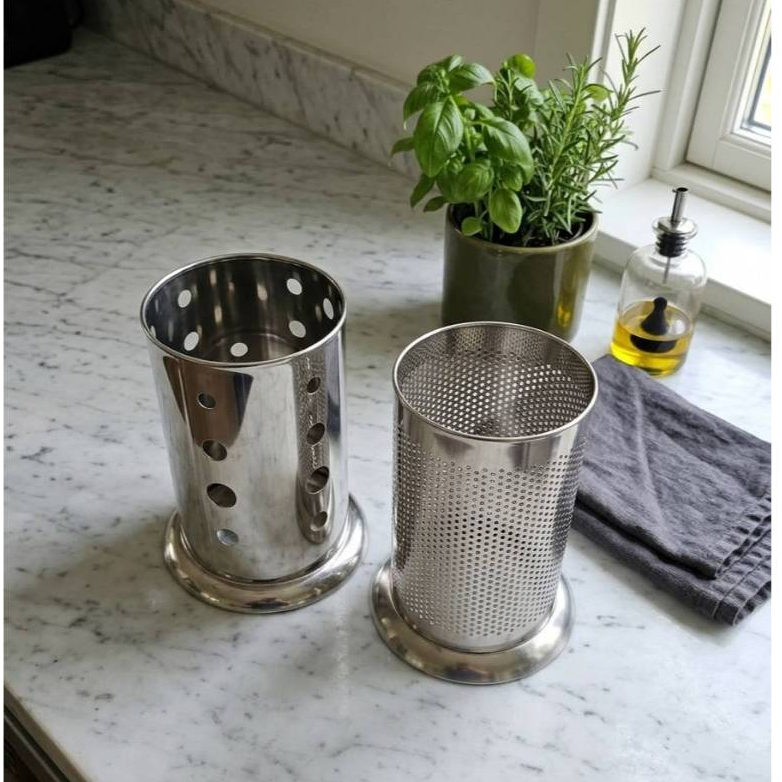 กระบอกสแตนเลสใส่ตะเกียบ+ช้อนส้อม (10x17cm) สำหรับการใช้งานที่หลากหลาย