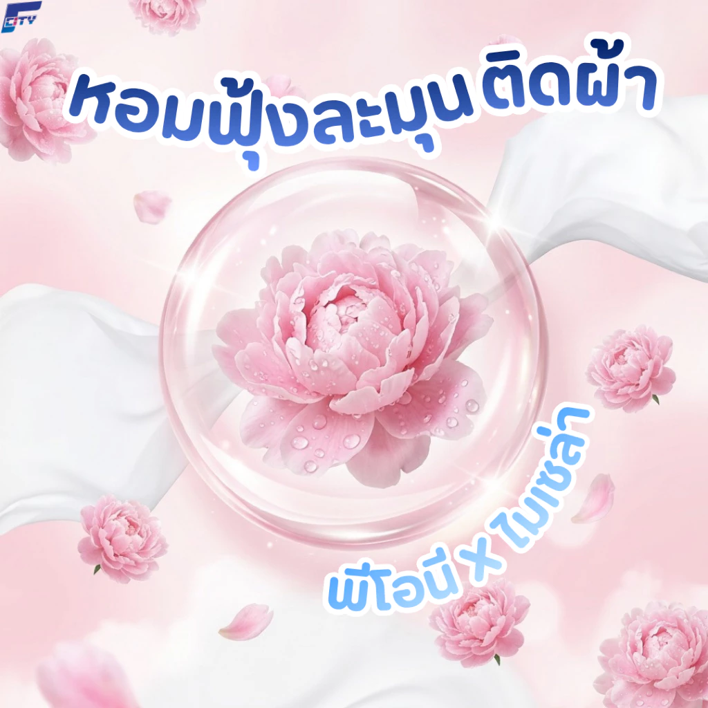 【ซื้อ1แถม1】【1.2L】น้ำยาซักผ้า F-City กลิ่นดอกไม้ หอมติดทนยาวนาน72ชั่วโมง ขจัดคราบสกปรกได้อย่างล้ำลึก thumbnail 7