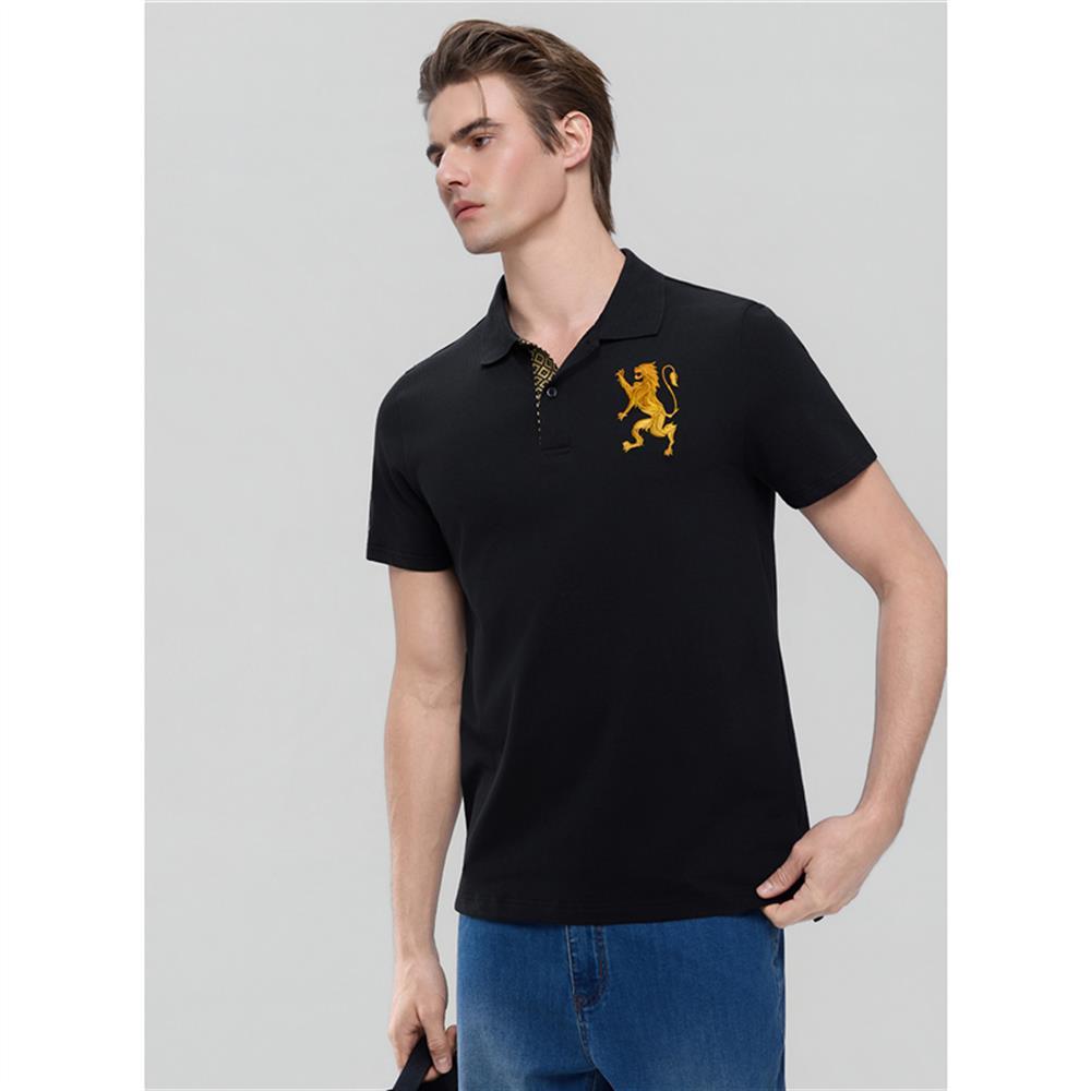 GIORDANO เสื้อโปโลผู้ชาย Men's Slim 3D Lion Polo 01016224