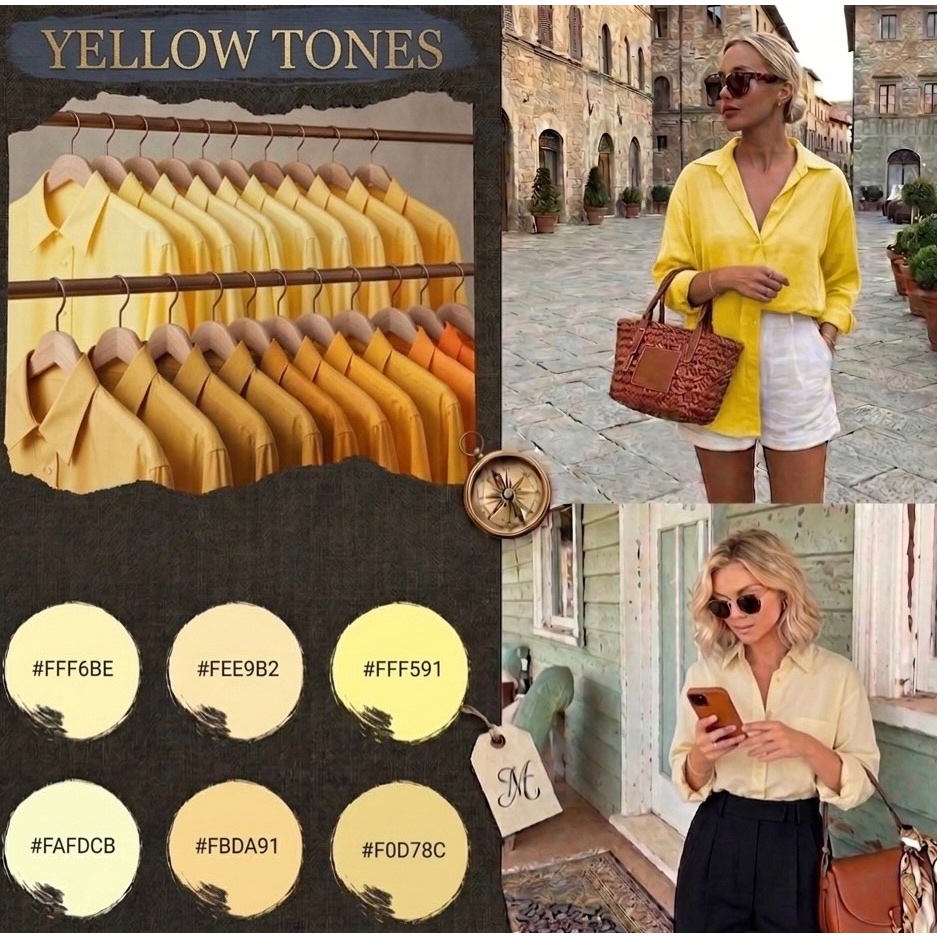 Yellow Tone เสื้อเชิ้ตโอเวอร์ไซซ์ แขนยาว สไตล์เกาหลี 38-65” คละไซซ์ มือสอง พร้อมส่งจากไทย