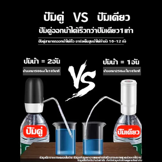ปั๊มน้ำคู่อัพเกรดใหม่ ที่ปั๊มน้ำดื่ม แบต1500mAh เครื่องกดน้ำอัตโนมัติ เครื่องปั๊มน้ําดื่ม กดน้ําอัตโนมัติ สะดวก