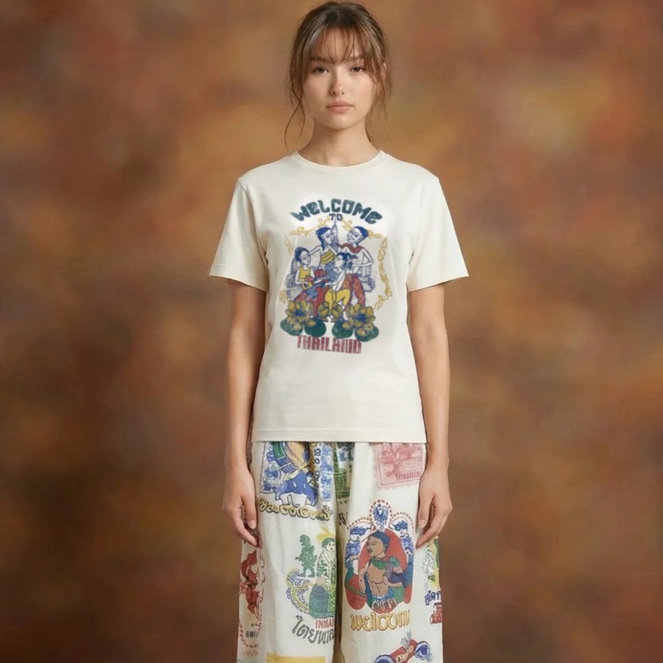 Tohns T-Shirt เสื้อยืดพิมพ์ลาย Welcome To Thailand