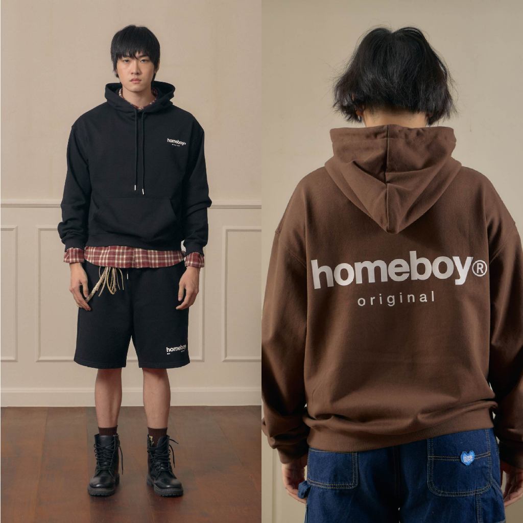 HOMEBOY hoodie   HB.WINTER25.HOODIE  ผ้าฝ้ายเทอร์รี่ ใส่ได้ทุกวัน