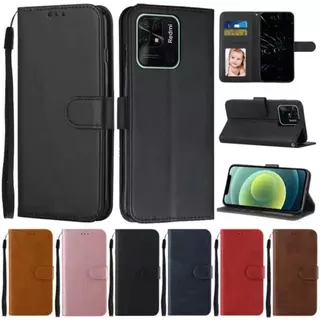 เคสแบบพับได้ สำหรับXiaomi Redmi 8 8A 9A 9C Redmi 10 10C 10A POCO C55 C40 เคสกระเป๋าหนัง ใส่บัตร แม่เหล็กล็อค แถมสาย