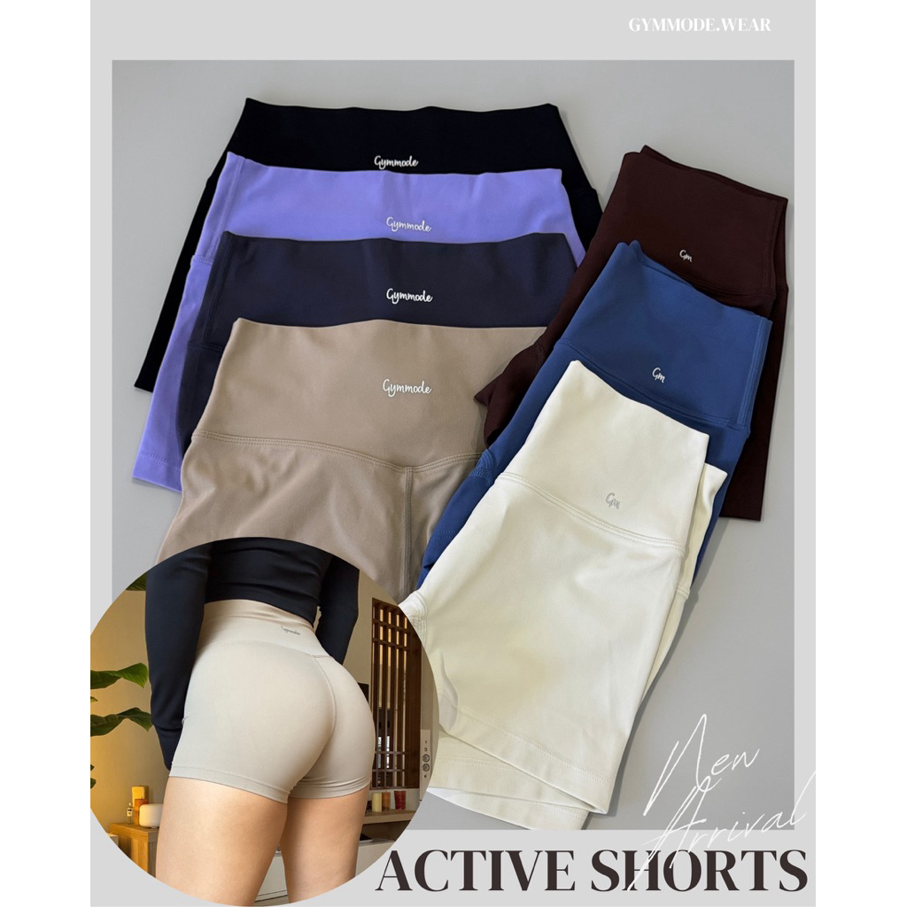 Gymmode -  ขาสั้นใส่ออกกำลังกาย Active shorts กระชับแห้งเร็วเบาสบายเหมาะสำหรับใส่คาร์ดิโอ