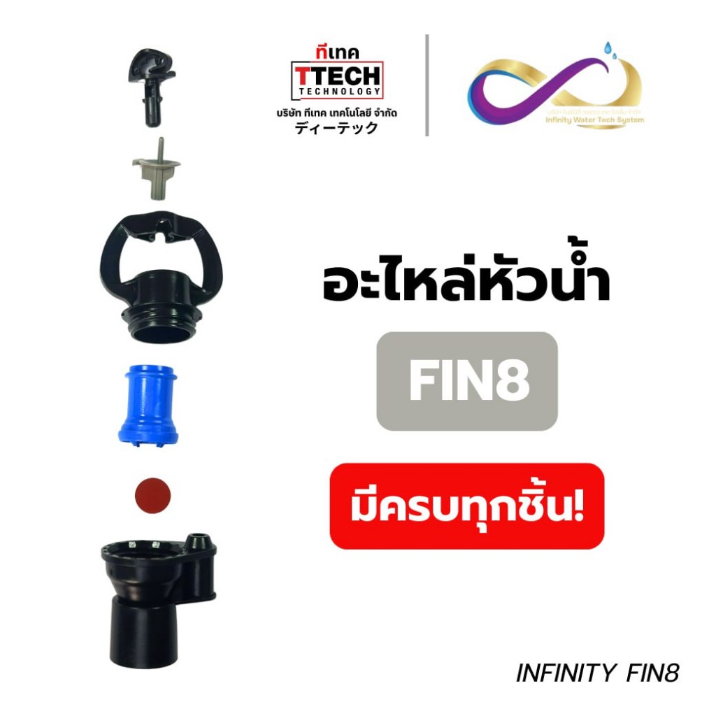 อะไหล่ ใบพัด มินิสปริงเกลอร์ FIN8
