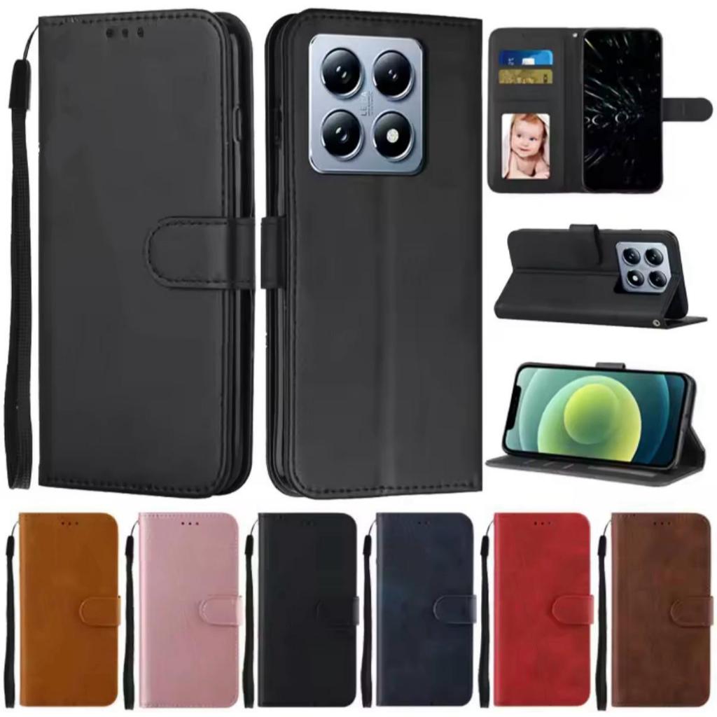 เคสแบบพับได้สำหรับ Xiaomi Mi14T Mi14Tpro Mi15T Mi15Tpro Mi15 Mi15pro Mi15Ultraเคสกระเป๋าหนัง ใส่บัตร