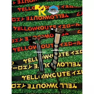 🔥รุ่นใหม่🔥ชุดเชือกแบน Yellow Route พร้อมตัวรั้งเชือกอลูมิเนียมอย่างดี ยาว 4.8 เมตร(พร้อมส่ง)