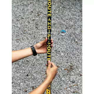 🔥รุ่นใหม่🔥ชุดเชือกแบน Yellow Route พร้อมตัวรั้งเชือกอลูมิเนียมอย่างดี ยาว 4.8 เมตร(พร้อมส่ง)