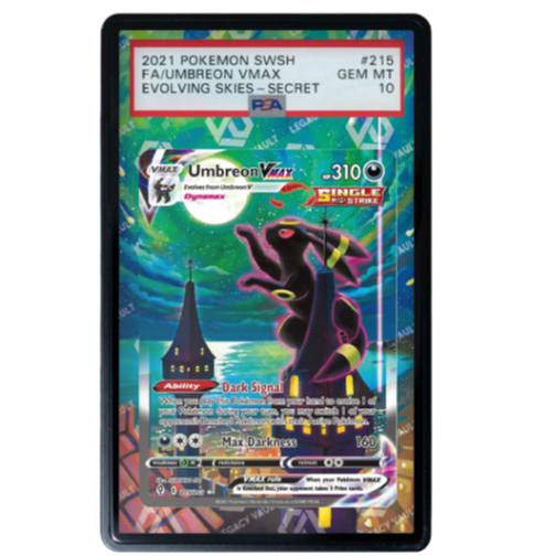 Umbreon VMAX #215 Pokemon Evolving Skies / #95 Pokemon Japanese Eevee Heroes Extended Art For PSA