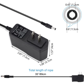 Actual 🇹🇭 อะแดปเตอร์กล้องวงจรปิด 12V 1A/2A หัว 5.5x2.1mm สายชาร์จสำหรับกล้องวงจรปิด COD