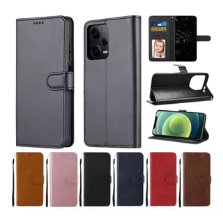 เคสแบบพับได้สำหรับ Xiaomi Redmi Note12 4G 5G Note12Pro เคสกระเป๋าหนัง ใส่บัตร ป้องกันโทรศัพท์ แม่เหล็กล็อค แถมสาย