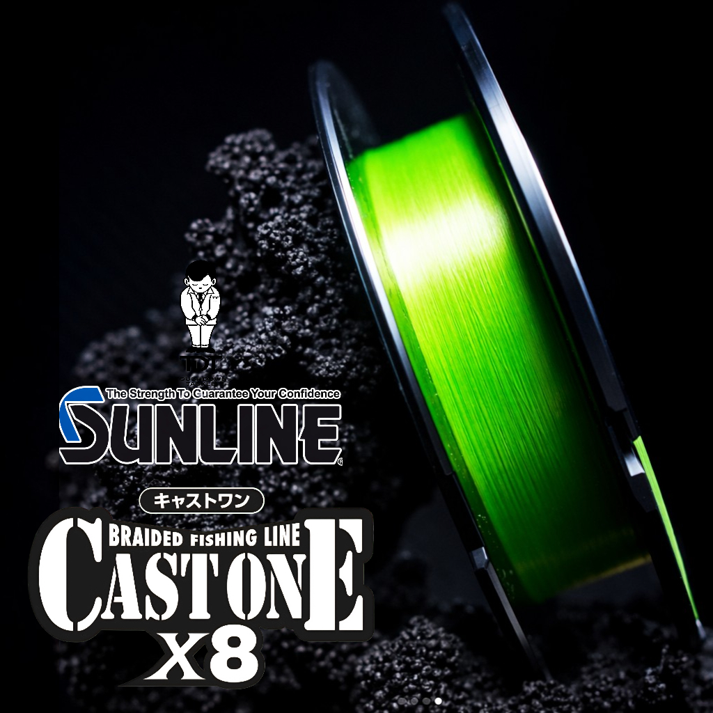 SUNLINE CASTONE X8 150m / 200m ** สายพีอี ถัก 8 ยอดนิยม สายสี Light Green คุณภาพมาตราฐาน MADE IN JAPAN **