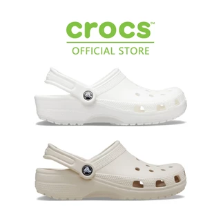 รองเท้า Crocs รุ่นคลาสสิก สีครีม/ขาว เข้ากับทุกลุค ระบายอากาศดี