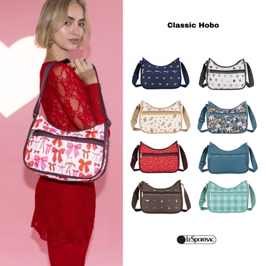 LeSportsac (มีหลายสี) Classic Hobo Bag กระเป๋าสะพายข้างพาดลำตัว Style 7520