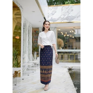 LANNA-ผ้าถุงเย็บสำเร็จแบบผูก ผ้าฝ้ายพิมพ์ลายไทยเชียงใหม่