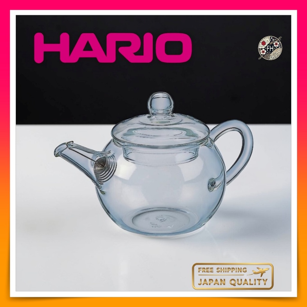 HARIO Asian Teapot Round 180ml Glass Kyusu Heatproof Tea Pot Direct from Japan
