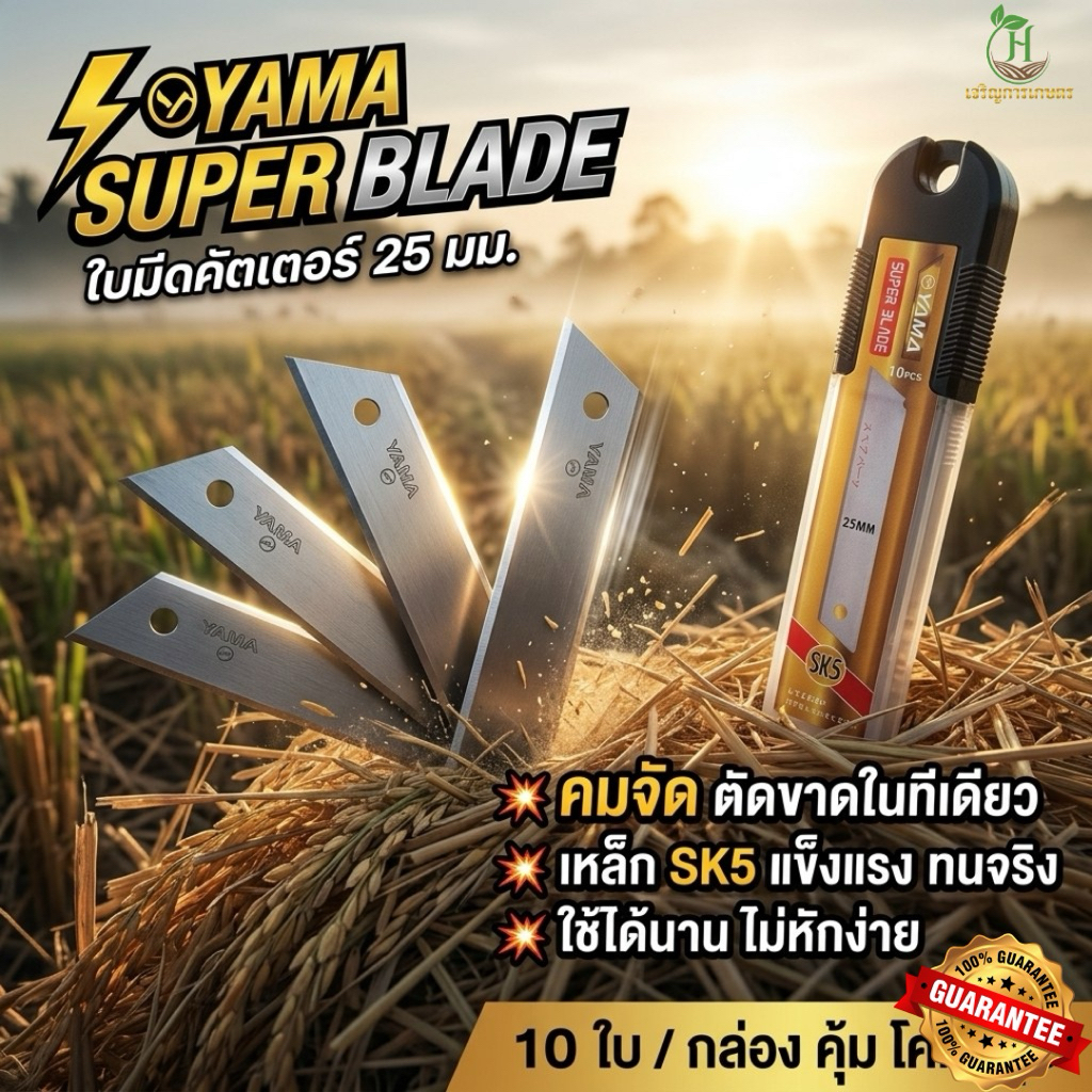 ใบมีดตัดข้าวดีด YAMA Super Blade SK5 25 มม.