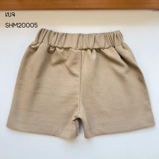 กางเกงขาสั้นเด็ก ผ้านุ่ม มินิมอล เอวยางยืด ใส่สบาย S-XL